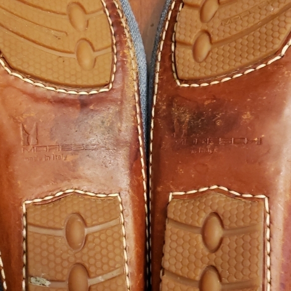 Moreschi Bahamas Nubuck Suede Driving Mocs Made in Italy 38.5 Unisex VGUC - Picture 8 of 10